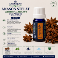 ANASON STELAT - Ulei esential 100% pur - STAR ANISE OIL (Illicium verum) 5 ml
