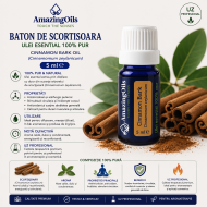 BATON DE SCORTISOARA -Ulei esential 100% pur - (Cinnamomum zeylanicum) 5 ml