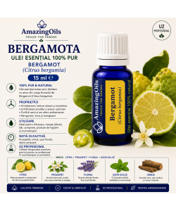 BERGAMOTA -  Ulei esential 100% pur - BERGAMOT(Citrus bergamia) 15 ml