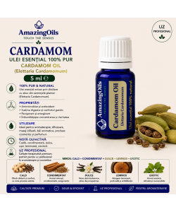  CARDAMOM-  Ulei esential 100% pur - CARDAMOM OIL (Elettaria Cardamomum)-5ml
