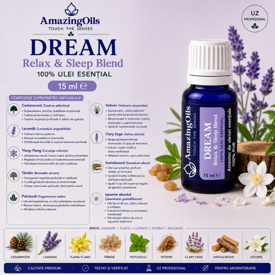  DREAM – Relax & Sleep Blend-15ml-100% ulei esential