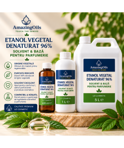 Ethanol 96% Denaturat Vegetal -Alcool Pur pentru Parfumuri și Cosmetice- 5l