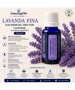LAVANDA  FINA -Ulei esential 100% pur - LAVENDER (Lavandula angustifolia)  15 ml