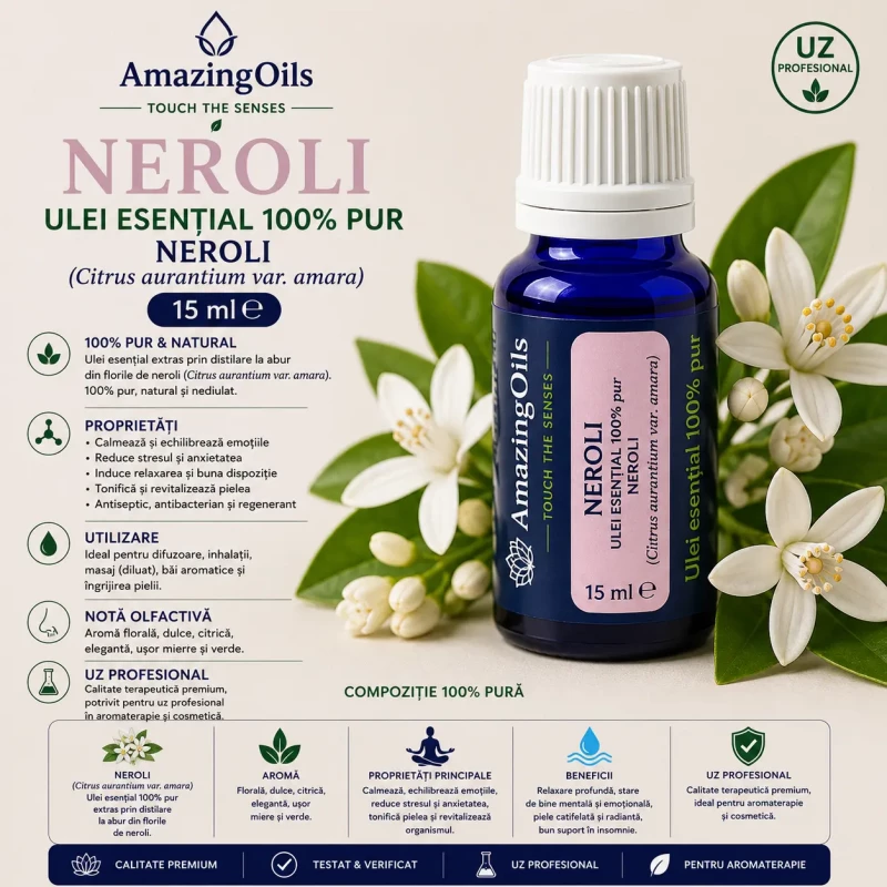 NEROLI-ulei esential 100%pur -NEROLI(Citrus aurantium var. amara) -15ml