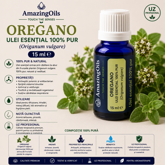OREGANO-Ulei esențial100%pur (Origanum vulgare)-15ml