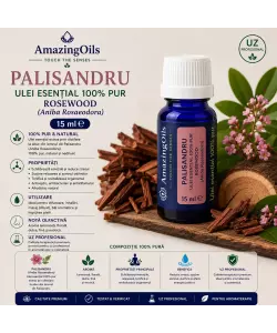PALISANDRU -Ulei esential 100% pur -  ROSEWOOD (Aniba Rosaeodora)   15 ml