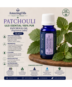 PATCHOULI  -Ulei esential 100% pur -  PATCHOULI OIL (Pogostemon cablin) 15 ml