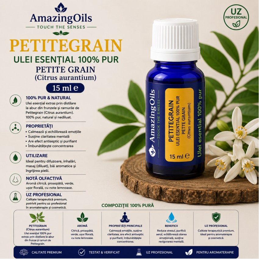 PETITEGRAIN - Ulei esential 100% pur - PETITE GRAIN (Citrus aurantium))  15ml