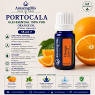  PORTOCALA -Ulei esential 100% pur - ORANGE OIL (Citrus sinensis) 15 ml