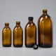Recipient sticlă amber 500 ml cu capac negru 28/410