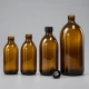 Recipient sticlă amber 500 ml cu capac negru 28/410