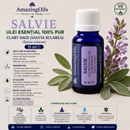 SALVIE- Ulei esential 100% pur-CLARY SAGE (Salvia sclarea)-15ml