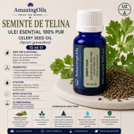 SEMINTE DE TELINA ulei esential 100% pur -Celery seed oil (Apium graveolens) -15 ml