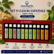 SET 9 uleiuri esentiale 100% PUR -15 ml fiecare cu difuzor mic  >NR#3