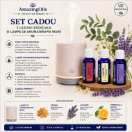 SET CADOU 3 ULEIURI ESENTIALE SI LAMPA DE AROMATERAPIE MARE.