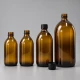 Recipient sticlă amber 1000 ml cu capac negru 28/410