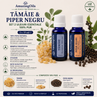  TAMAIE SI PIPER NEGRU-Set 2 uleiuri esentiale 100% pur-2x15 ml