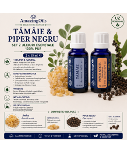  TAMAIE SI PIPER NEGRU-Set 2 uleiuri esentiale 100% pur-2x15 ml