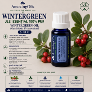 WINTERGREEN -Ulei esential 100% pur -  (Gaultheria Procumdens ) 5ml