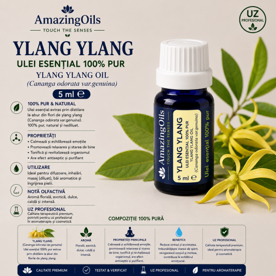YLANG YLANG  -Ulei esential 100% pur  - (Cananga odorata var.genuina) 5ml