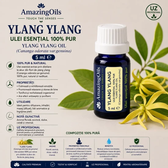 YLANG YLANG  -Ulei esential 100% pur  - (Cananga odorata var.genuina) 5ml