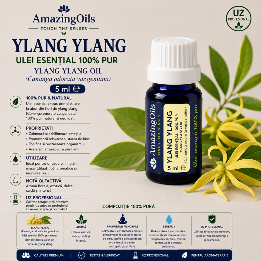 YLANG YLANG  -Ulei esential 100% pur  - (Cananga odorata var.genuina) 5ml