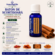   BATON DE SCORTISOARA -Ulei esential 100% pur - CINNAMON BARK OIL (Cinnamomum zeylanicum) 15 ml