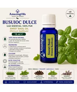  BUSUIOC DULCE -Ulei esential 100% pur -  SWEET BASIL (0scilium basilicum)-15 ml