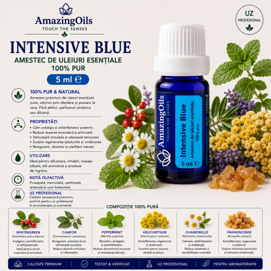  INTENSIVE BLUE Amestec de uleiuri esentiale 100% pur - 5 ml 