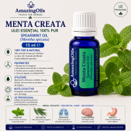  MENTA CREATA -Ulei esential 100% pur - SPEARMINT OIL (Mentha spicata) 15 ml