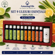 SET 9 uleiuri esentiale  100% PUR -15 ml  fiecare cu difuzor mic NR#5 CITRICE