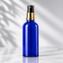 Sticlă  albastră cu pulverizator auriu – 100 ml
