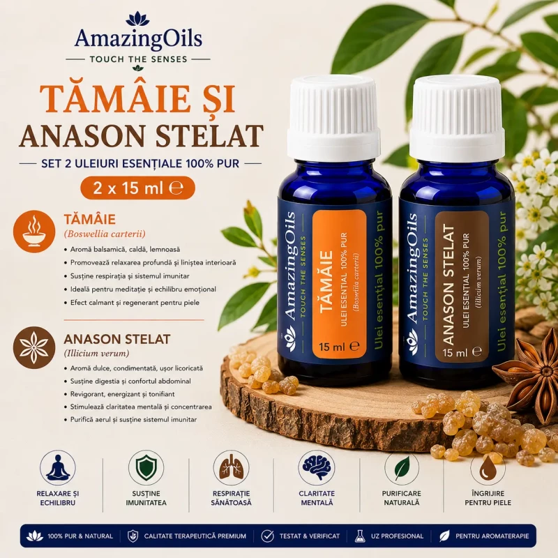 TAMAIE SI ANASON STELAT-Set 2 uleiuri esentiale 100%pur-2x15 ml 