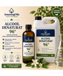 Ethanol 96% Denaturat Vegetal -Alcool Pur pentru Parfumuri și Cosmetice- 5l