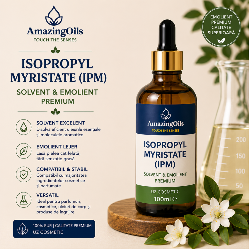 Isopropyl Myristate, IPM, sticla cu pipeta -100ml