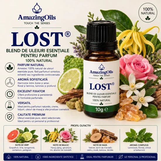 LOST- Blend  de uleiuri esentiale pentru parfum 100% Natural-10g