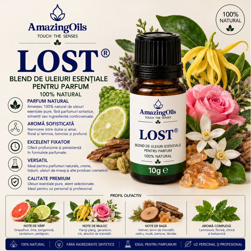 LOST- Blend  de uleiuri esentiale pentru parfum 100% Natural-10g