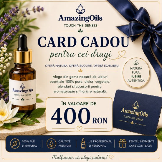 Card cadou pentru cei dragi in valoare de 400 Ron