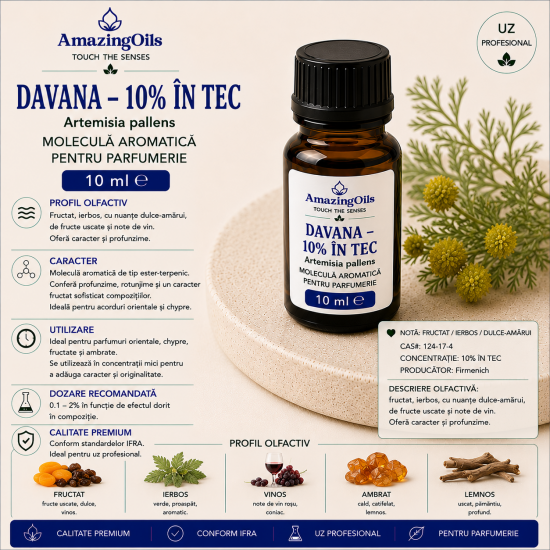 DAVANA – 10% ÎN TEC  Artemisia pallens | 10 ml