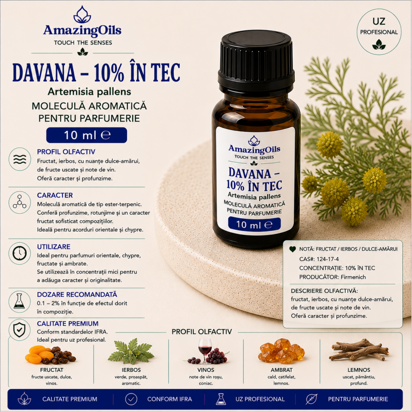 DAVANA – 10% ÎN TEC  Artemisia pallens | 10 ml