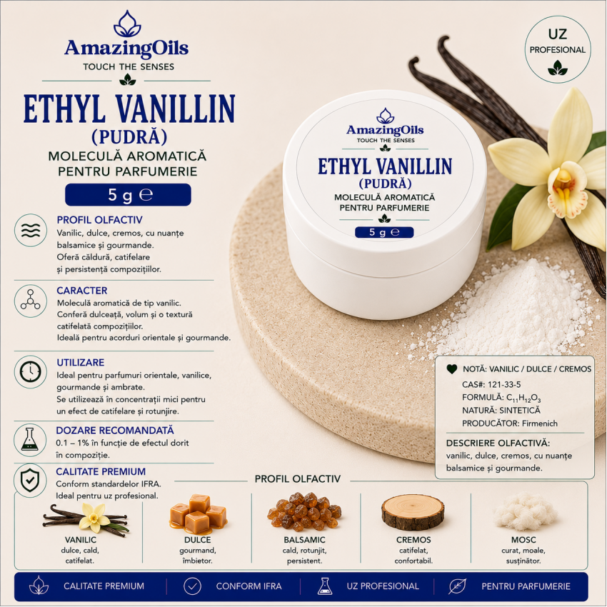 Ethyl Vanillin-( pudra )-5g