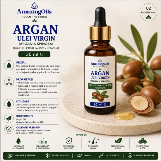 ARGAN-   Ulei  dezodorizat- (argania spinosa ) sticla cu pipeta 30ml