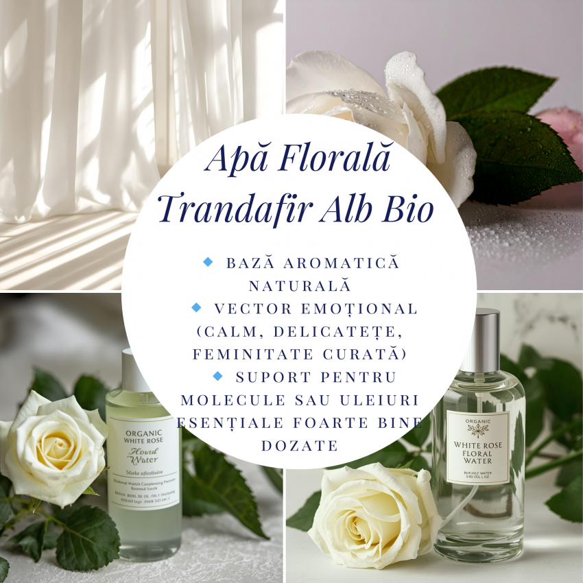 Apă Florală Trandafir Alb Bio (Rosa Alba) – 200ml