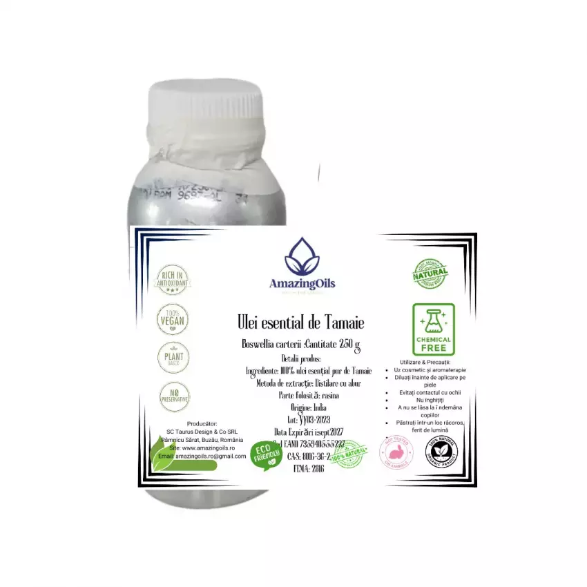 TAMAIE -Ulei esential 100% pur - FRANKINCENSE (Boswellia Carteri Birdw)250g/500g/1000g