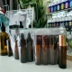 Set 4 sticlute  cu roll-on ambra  capac  negru  10 ml