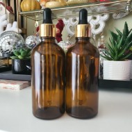  SET 2 sticlute transparente de 2x100ml cu pipeta