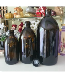 Recipient sticlă amber 250 ml cu picurător 