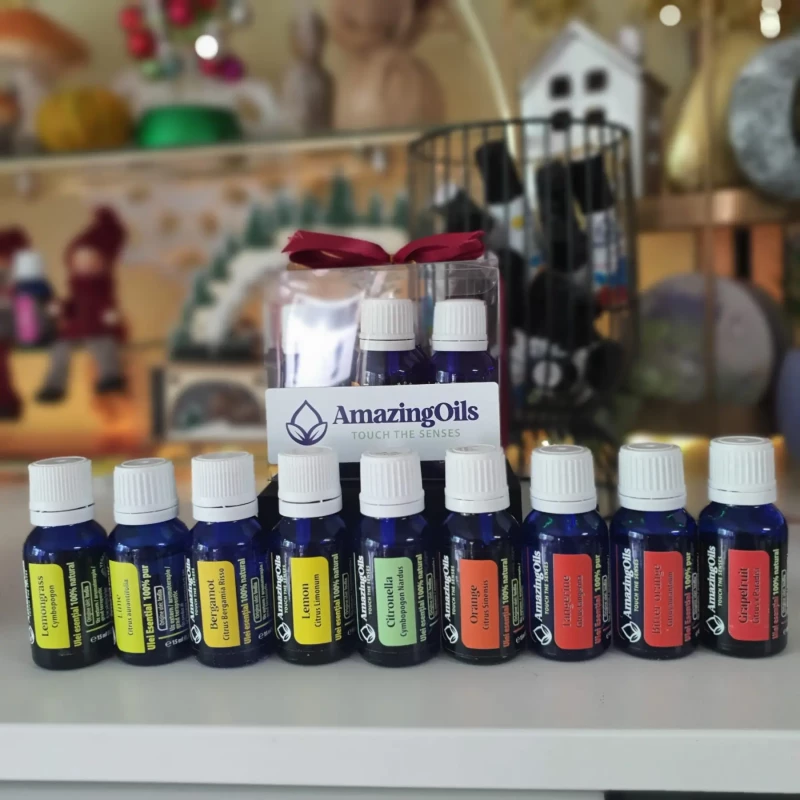 SET 9 uleiuri esentiale  100% PUR -15 ml  fiecare cu difuzor mic NR#5 CITRICE