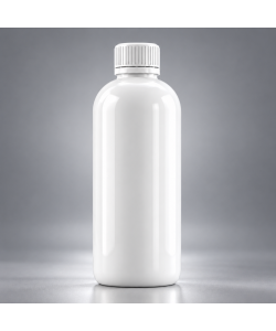 Flacon HDPE 1 L, rotund, alb, filet 28 mm
