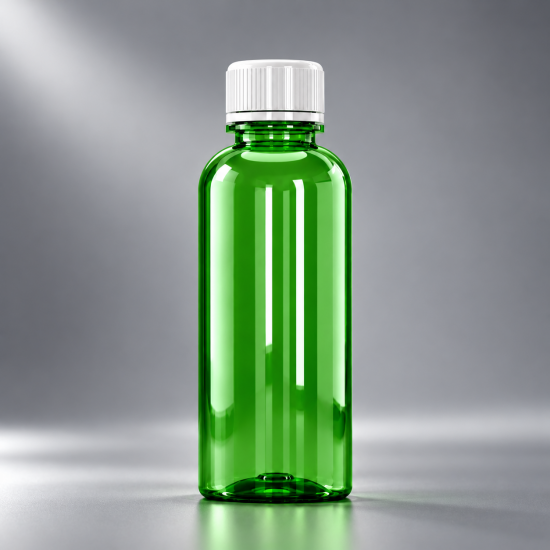 Flacon PET 200 ml,  filet 28 mm – PCO 1810, cu capac alb